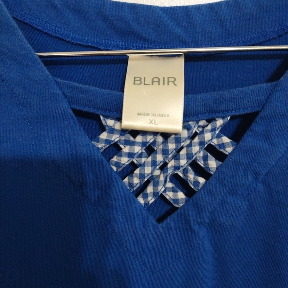Blair XL Womens Top Relaxed Style Tees Blue T-shirt - Picture 6 of 9